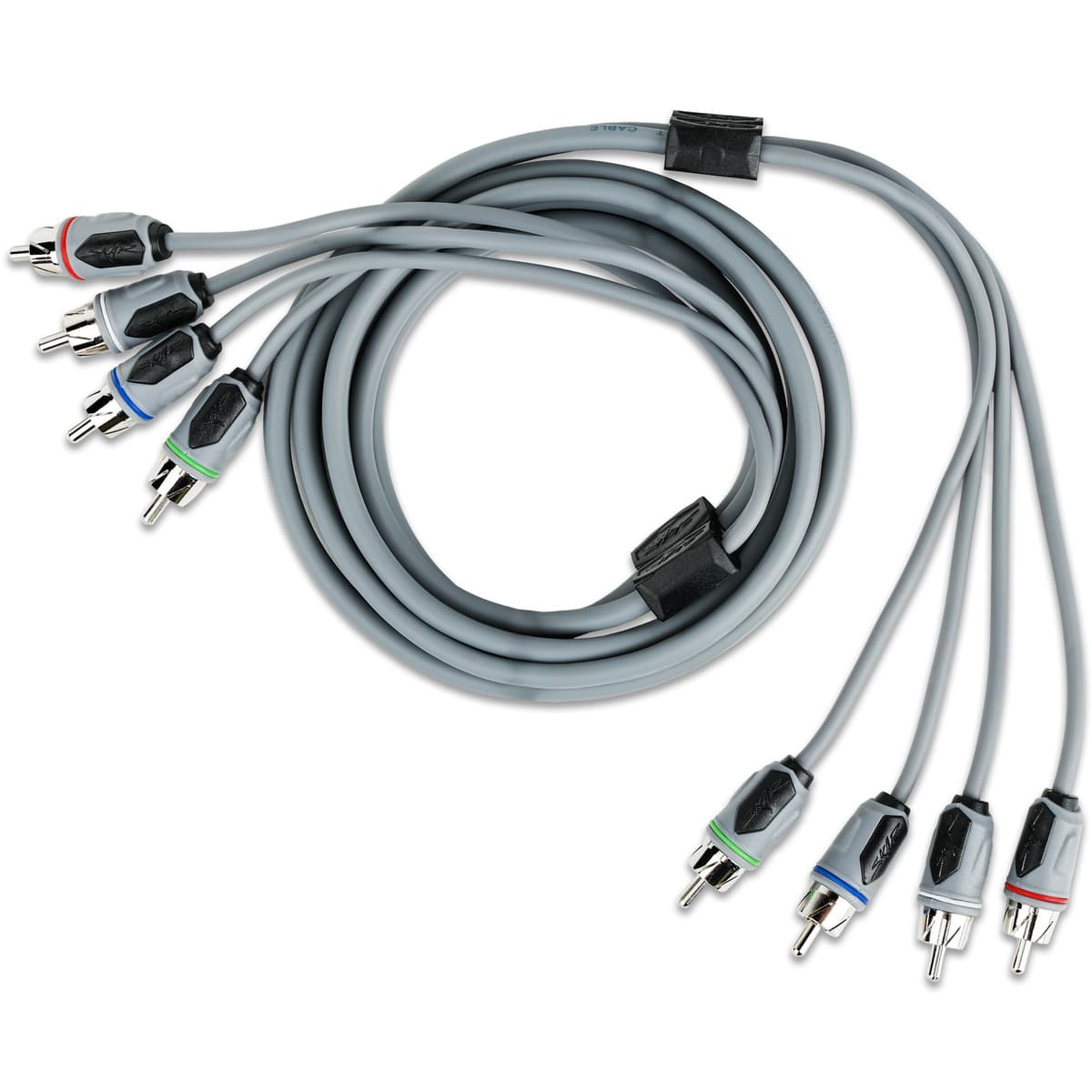 Featured Product Photo for SKM4CHRCA6 | 6 Ft 4-Channel Marine Grade RCA Interconnect Cable