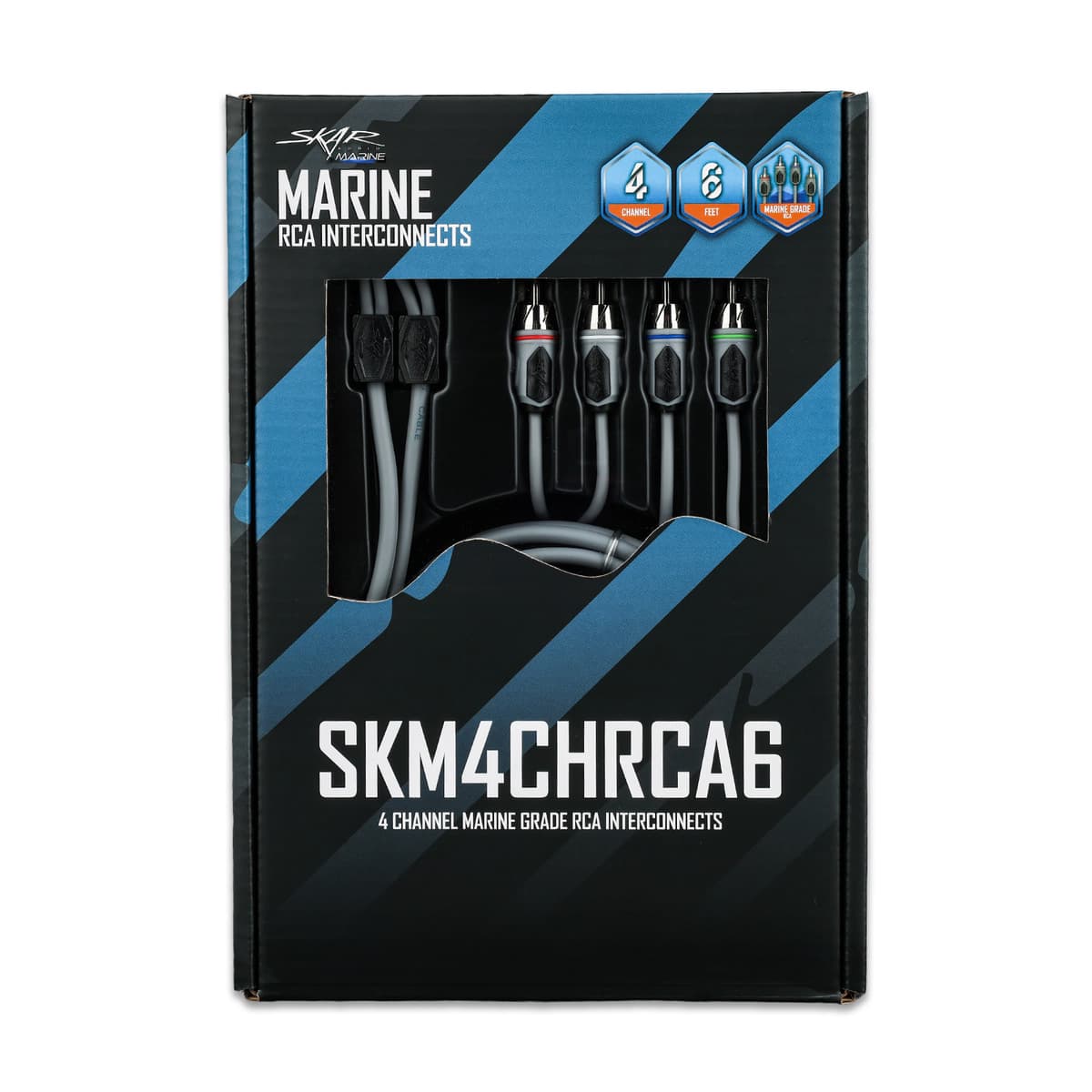 Featured Product Photo 6 for SKM4CHRCA6 | 6 Ft 4-Channel Marine Grade RCA Interconnect Cable