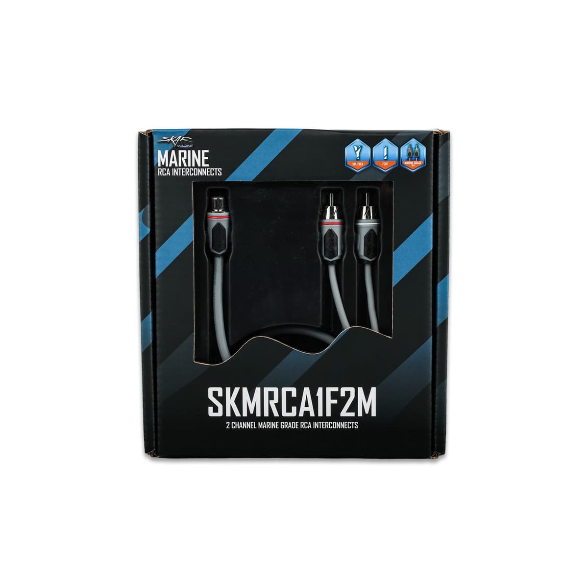 Featured Product Photo 5 for SKMRCA1F2M | 1-Female to 2-Male Marine Grade RCA Y-Adapter Cable