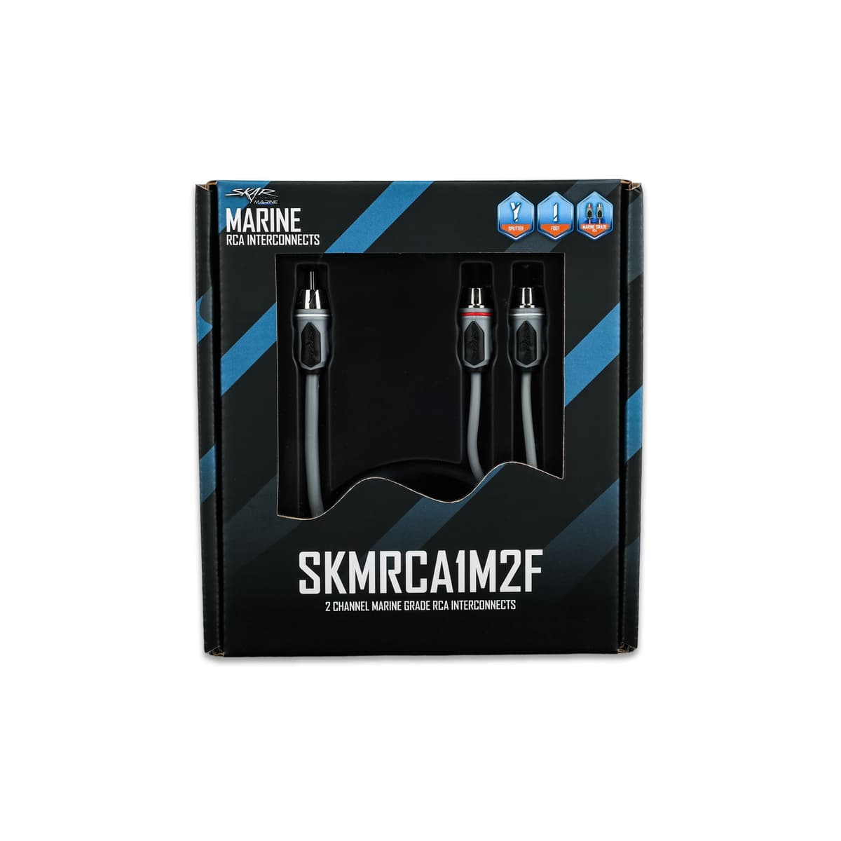 Featured Product Photo 5 for SKMRCA1M2F | 1-Male to 2-Female Marine Grade RCA Y-Adapter Cable