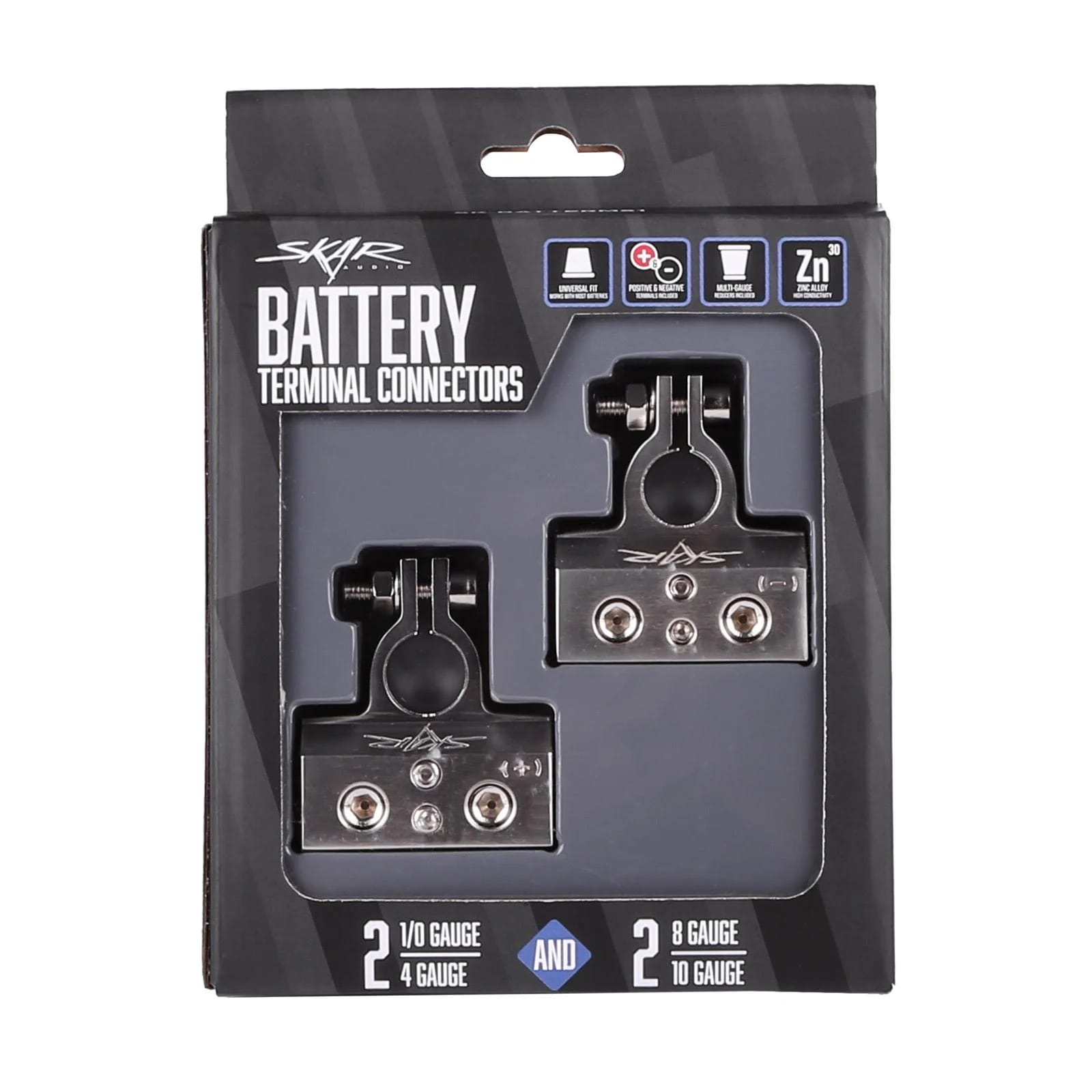 SK-BATTERMS1 | x2 0/4 Gauge and x2 8/10 Gauge (+/-) Top Post Heavy Duty Positive and Negative Battery Terminals #8