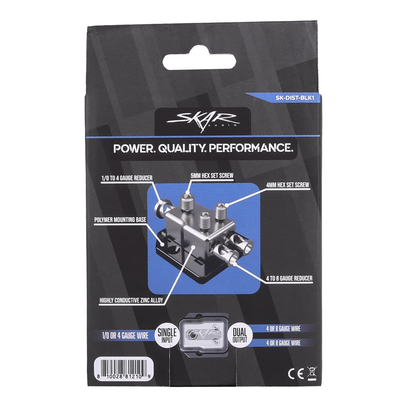 Featured Product Photo 7 for SK-DIST-BLK1 | Single 0/4 Gauge to Dual 4/8 Gauge Power Distribution Block