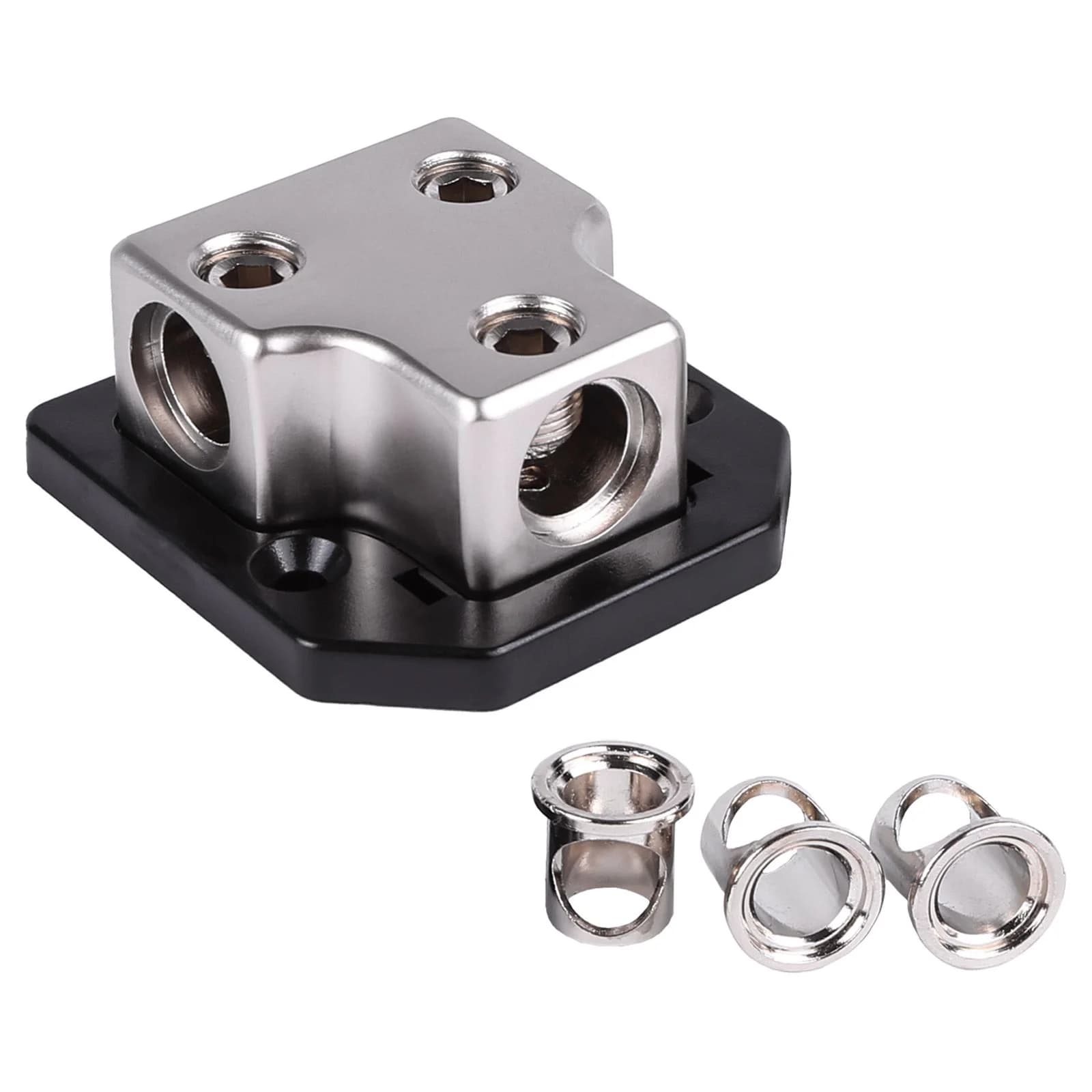 Featured Product Photo 5 for SK-DIST-BLK3 | Single 0/4 Gauge to Dual 0/4 Gauge Power Distribution Block