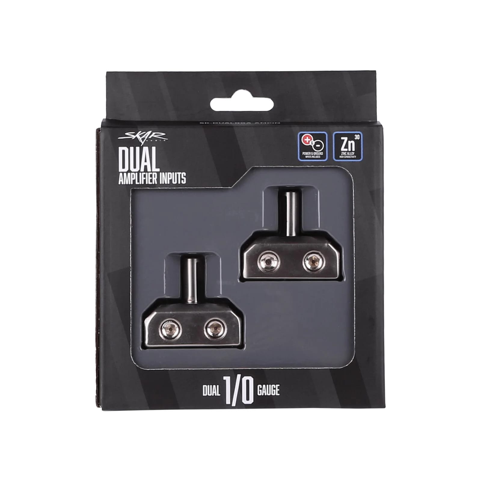 SK-DUAL0GA-AMPIN | Dual 1/0 Gauge to 1/0 Gauge Amplifier Input Adapters #8