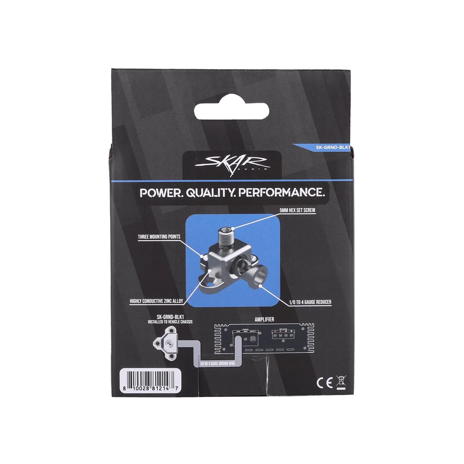 Featured Product Photo 6 for SK-GRND-BLK1 | Single 1/0 or 4 Gauge Ground Termination Block