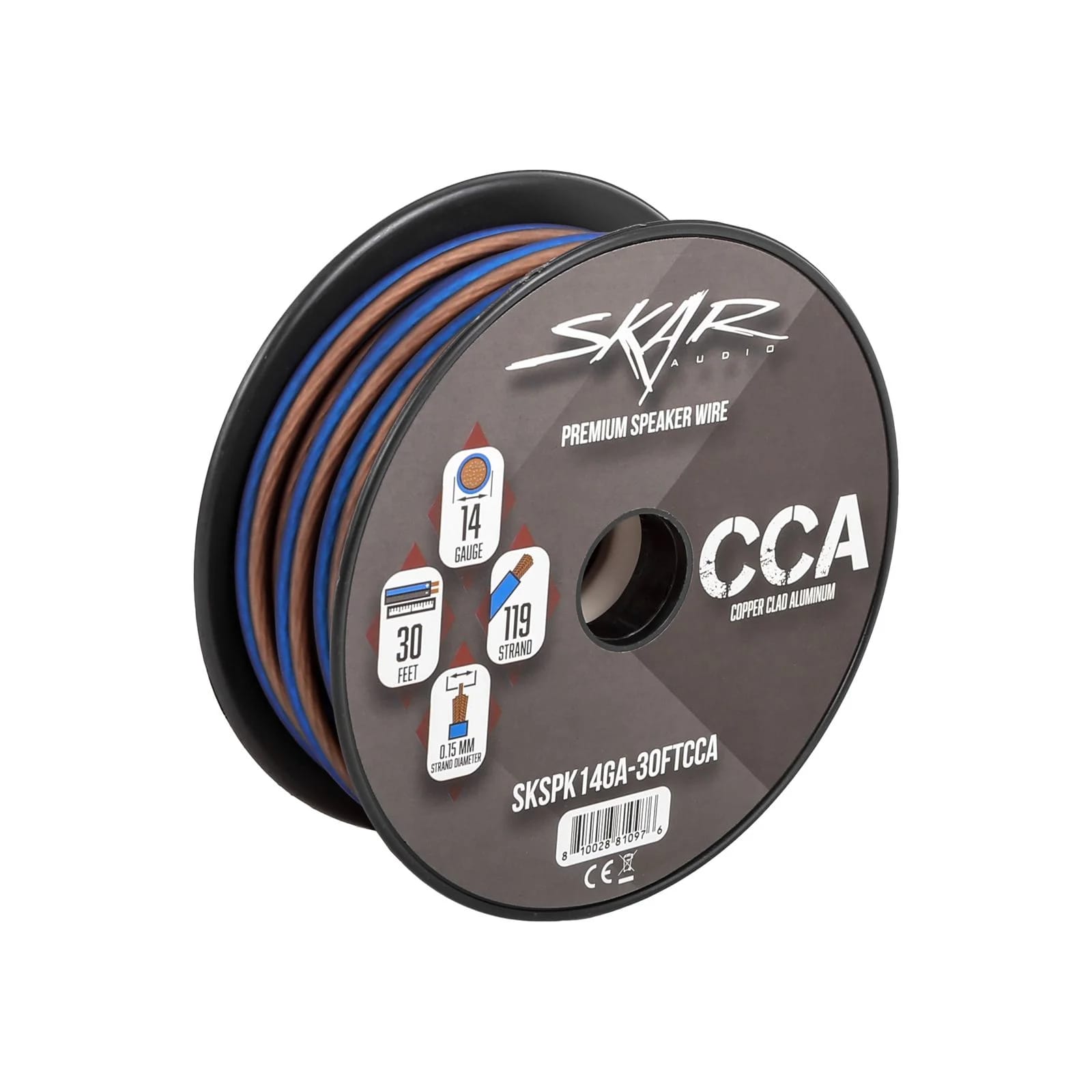 14-Gauge Performance Series (CCA) Speaker Wire - Blue/Brown #2