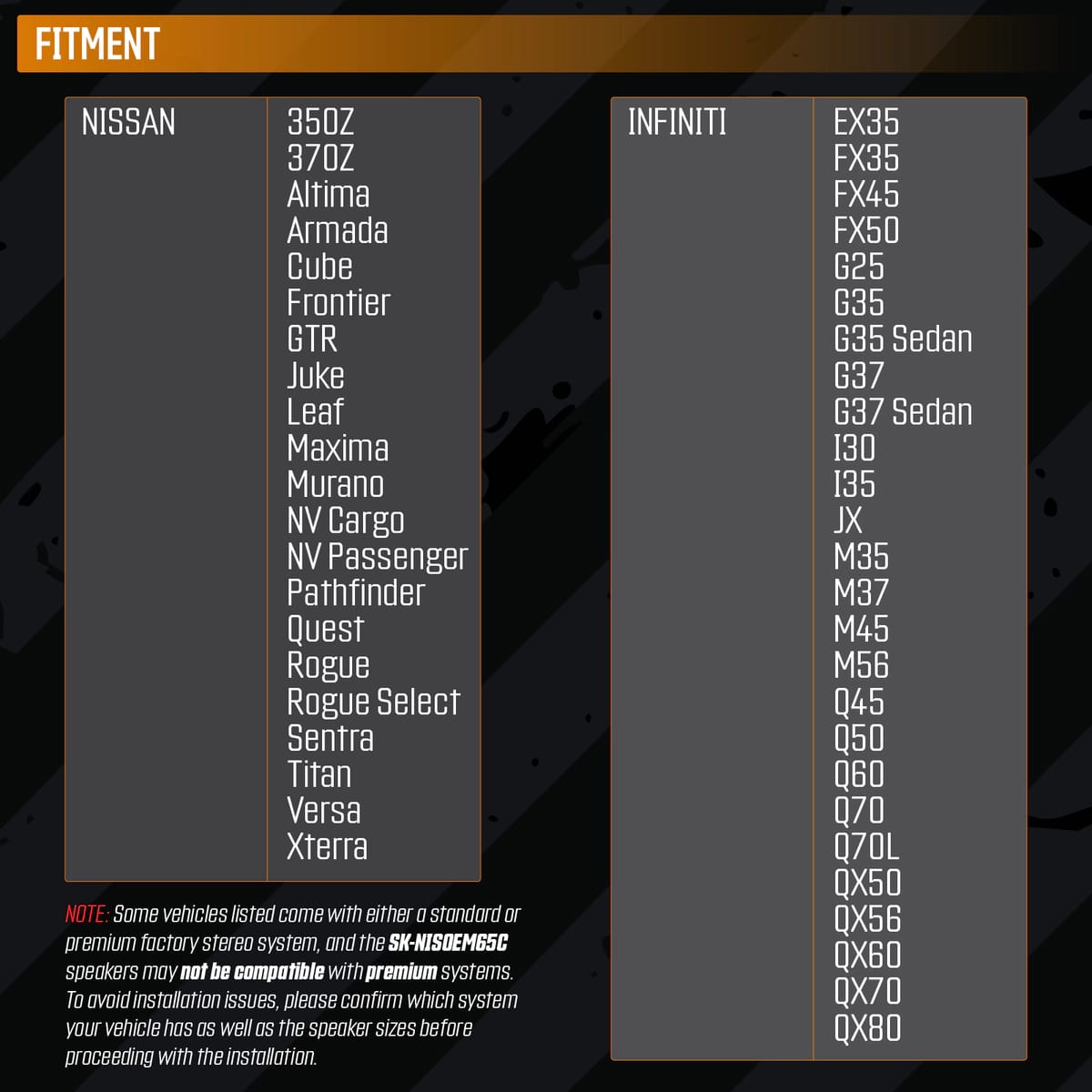 SK-NISOEM65C | 6.5" 120 Watt RMS Component Speakers Designed for Nissan/Infiniti Vehicles (Pair) #9