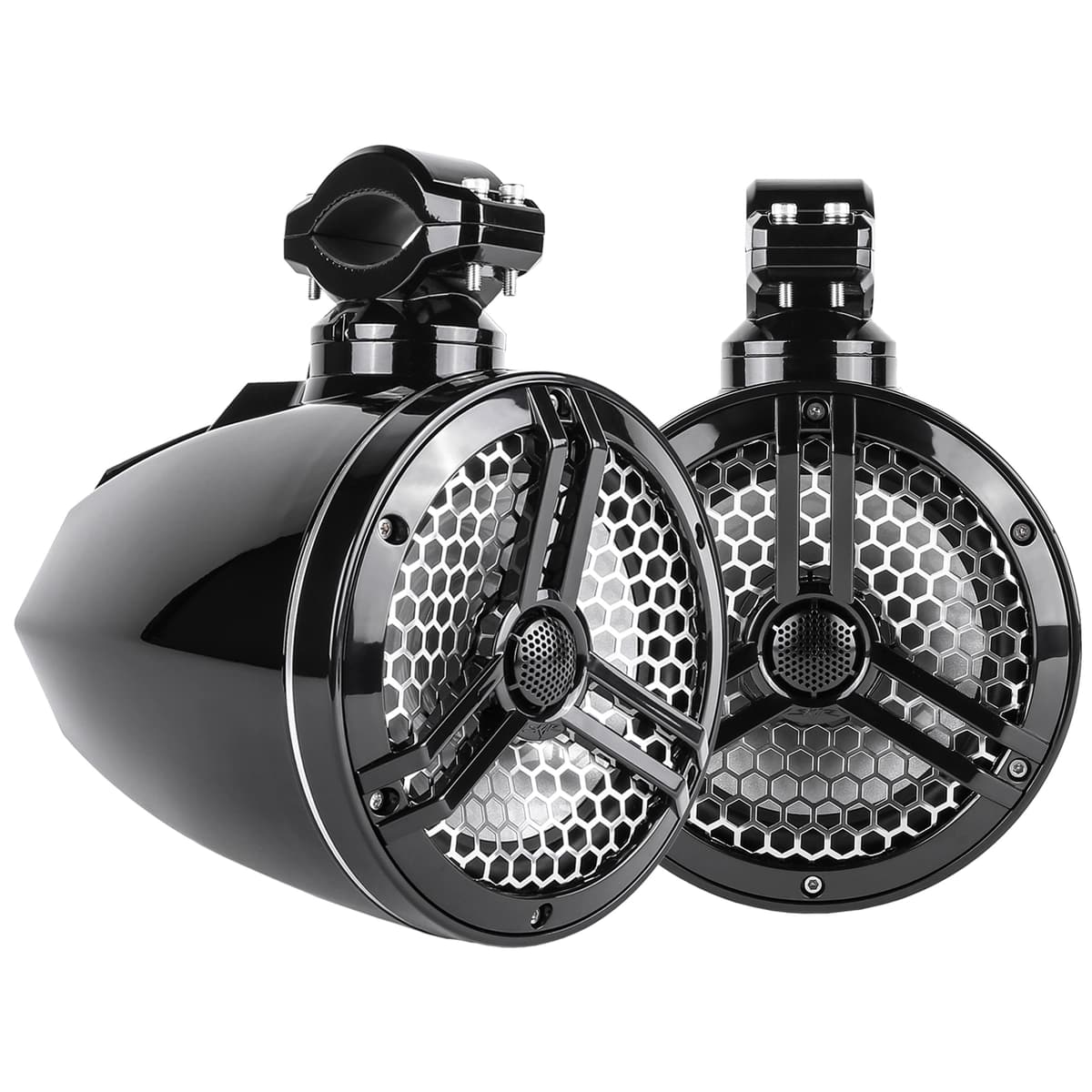 Featured Product Photo for SK65MB-TWR | Marine 6.5" Full Range 2-Way 320 Watt Tower Speakers - Black (Pair)