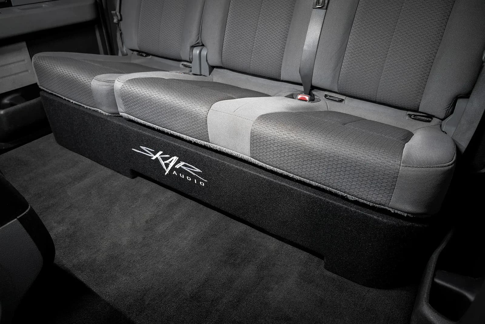 Skar Audio VS-2X12FORD-2009-2014-SUPERCREWCAB enclosure installation example — view 1