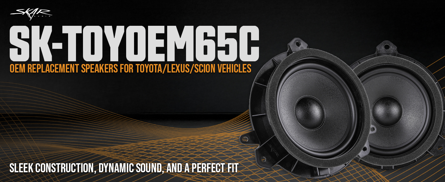 SK-TOYOEM65C OEM Component Speaker Replacement for Toyota, Lexus, and Scion Vehicles